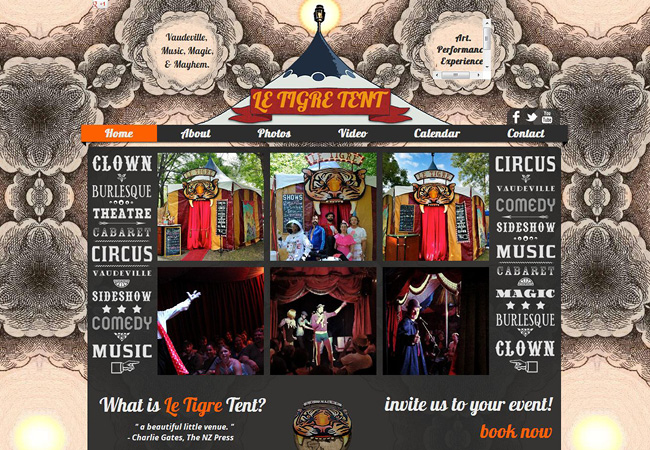 Сайт цирка-театра Le Tigre Tent Сайт цирка-театра Le Tigre Tent